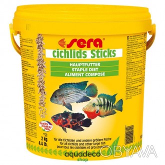Sera cichlids sticks - корм для цыхлид и др. больших рыб. Гран. 10000 мл Sera ci. . фото 1