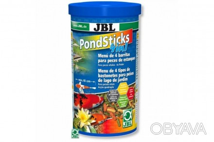 JBL PondSticks 4in1(ЖБЛ ПондСтикс 4в1). Корм, содержащий 4 вида палочек. • Идеал. . фото 1