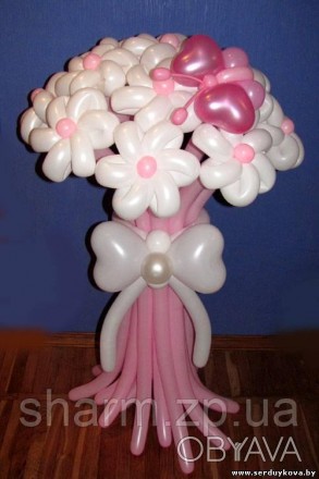 Букет из воздушных шариков "Нежность" состоит из 15 цветков при желании количест. . фото 1