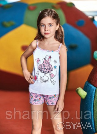 Майка+шорты для девочки
Размер : 3-4,5-6лет 100% COTTON PENYE Цвет:ментоловый. . фото 1