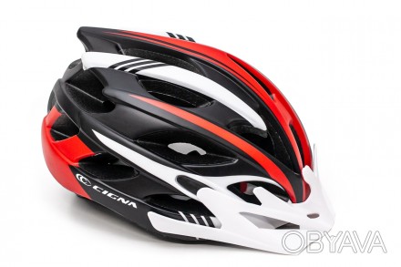 Шлем велосипедный с козырьком CIGNA WT-016 L (58-61 см) черно-бело-красный
Яркий. . фото 1