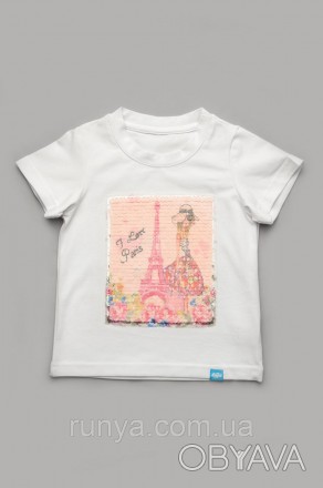 Стильная детская футболка для девочки ‘I love Paris’. Стильная и просто необходи. . фото 1