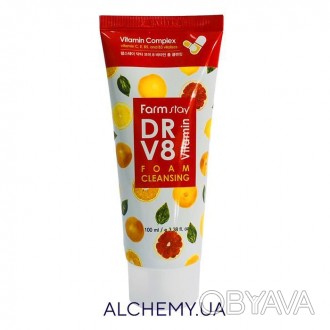 Витаминная очищающая пенка FarmStay DR-V8 Vitamin Foam Cleanser
 
Воздушная пенк. . фото 1