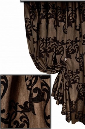 Ткань для штор коллекции Sofi
Плотная, мягкая, гладкая с вышитым узором "везель". . фото 5