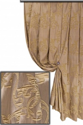 Ткань для штор коллекции Sofi
Плотная, мягкая, гладкая с вышитым узором "везель". . фото 6