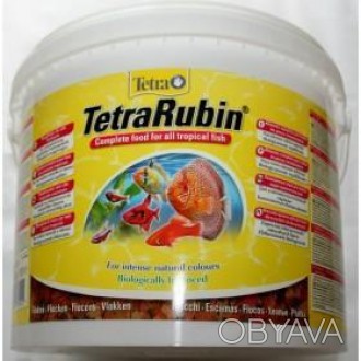 Корма для рыб Tetra RUBIN 10L/2,05кг хлопья для окраса - это корм для всех видов. . фото 1