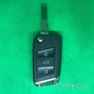 Корпус выкидного авто ключа VOLKSWAGEN Golf 7 (Фольксваген Гольф 7) 3 - кнопки. . фото 1