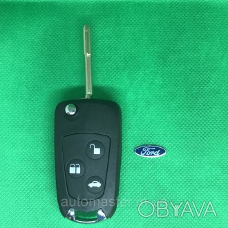 Корпус выкидного ключа для Ford Mondeo (Форд Мондео), 3 - кнопки, под переделку,. . фото 1