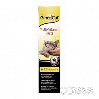 Паста GimCat Multi-Vitamin Paste содержит уникальный комплекс 3-в-1, включающий . . фото 1