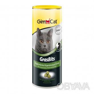 Лакомые GimCat GrasBits содержат большое количество травы. Трава поставляет важн. . фото 1