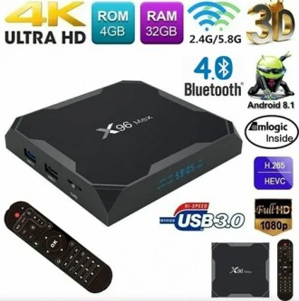 X96 Max Plus 2 4/32 gb Amlogic S905-X3 Cortex A53 до 2.0 Ггц. Краматорськ. фото 1 X96 Max Plus 2 4/32 gb Amlogic S905-X3 Cortex A53 до 2.0 Ггц. Краматорськ. фото 1