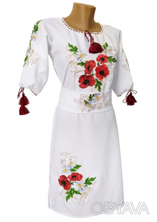 Женское вышитое платье с цветочным орнаментом в больших размерах
 
 
Белая белая. . фото 1