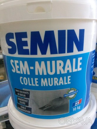 Semin Sem-Murale -10 кг (Франция).
Готовый клей для всех типов обоев, текстильны. . фото 1