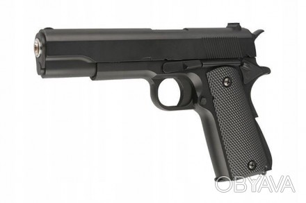 Детский игрушечный пистолет металлический Airsoft Gun, черный (ZM19)
 Игрушечный. . фото 1