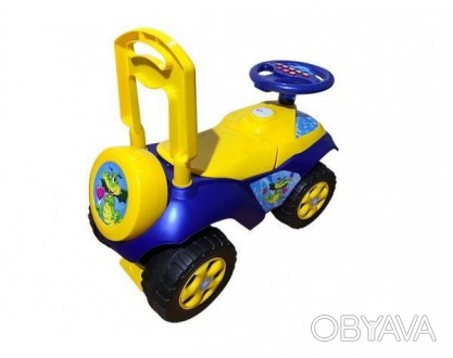 Детская игровая машинка-каталка с высокой спинкой Doloni Toys Автошка, синий 
Иг. . фото 1