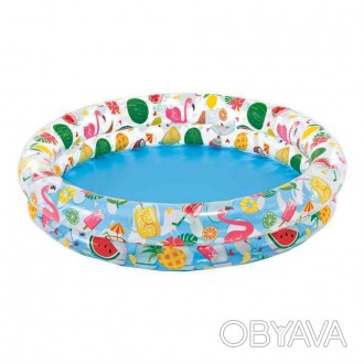 Игровой детский надувной бассейн 2 кольца Intex на 150 литров, разноцветный
Детс. . фото 1