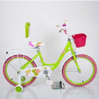 Детский двухколесный велосипед для девочки с корзинкой ROSES 
Велосипед оснащен:. . фото 1