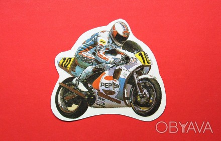 Наклейка Мотоцикл | «Suzuki RK NGK Motul (Pepsi) #10» (55x54 mm)

. . фото 1