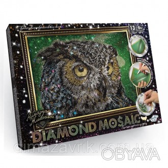 Набор для творчества "Diamond Mosaic" Филин А4 формат
«DIAMOND MOSAIC» – серия н. . фото 1