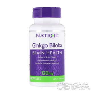 
 
 Natrol Ginkgo Biloba 120 mg может помочь поддержать кровообращение в головно. . фото 1
