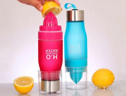 Бутылочка соковыжималка H2O для холодного чая, фруктовых напитков, воды, смузи, . . фото 1