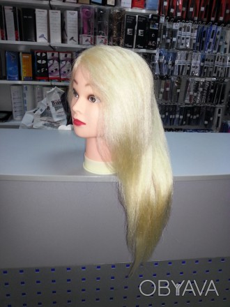 Голова-манекен SPL "блондин" 50-55см + штатив 518/A-613
100% натуральные волосы. . фото 1
