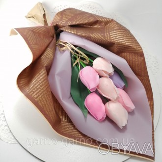 Букет из мыльных цветов Розы Цветочная композиция из мыла ручной работы Мыльный . . фото 1