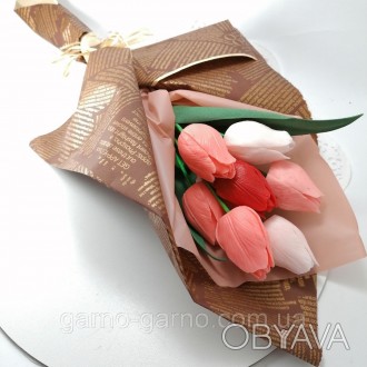 Букет из мыльных цветов Розы тюльпаны Цветочная композиция из мыла ручной работы. . фото 1