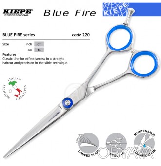 Ножницы Kiepe Blue Fire 
Характеристика Kiepe Blue Fire:
Японская сталь 440C с в. . фото 1