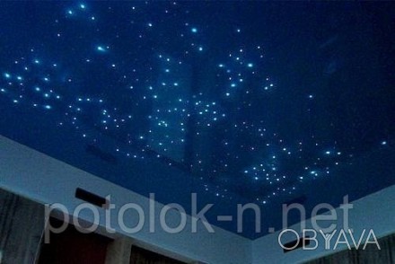 Натяжной потолок с системой звездное небо, 150 точек. 
Натяжной потолок с систем. . фото 1