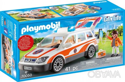 
Playmobil 70050 
Серия Citi Life 
Машина скорой помощи - реанимобиль 
 
В город. . фото 1