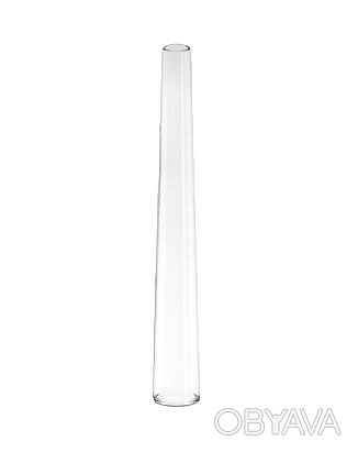 Конусная ваза для цветов из прозрачного стекла от бренда MAZHURA (Украина). Разм. . фото 1