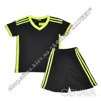 Футбольная форма детская черная в Киеве. Купите здесь и сейчас ☎Viber 0500477432. . фото 1