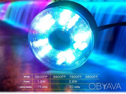 Фонтан зі світлодіодним підсвічуванням LED-9800FP, 85 Вт.. . фото 1
Фонтан для садового водоймища LED-5800FP
Цей погружной насос призначений для на. . фото 1