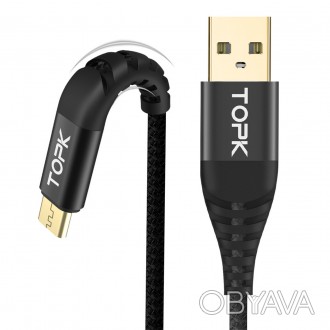 USB-кабель от Topk с защитой от изломов
Большинство производителей комплектуют с. . фото 1