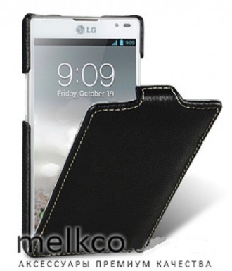 Чехол флип Melkco для LG Optimus L9 (P760 / P765).   Натуральная кожа.  Цвет -  . . фото 2