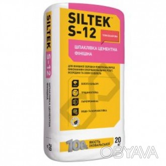 
SILTEK S-12 - шпаклевка из высококачественного белого цемента ПЦ I-500, использ. . фото 1