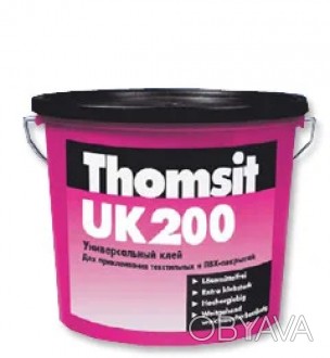 
Водно-дисперсионный клей Thomsit UK 200, объемом 14 кг, предназначен для укладк. . фото 1