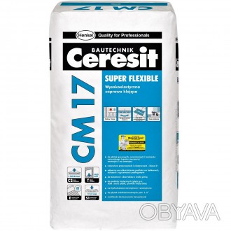 
Ceresit CM-17 – клей, который подходит практически для любой минеральной плитки. . фото 1