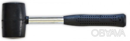 
Киянка с ударной головкой из упругой черной резины (900 грамм, 70 мм). Ручка из. . фото 1