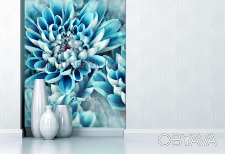 
Фотообои Голубая хризантема подчеркнут индивидуальность дизайна спальни или гос. . фото 1