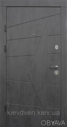 Двері Qdoors Акцент Преміум зовні колір Бетон темний - всередині Бетон світлий С. . фото 1