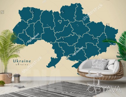 
Фотообои графическая карта Украины приятно порадую любителей авангардной класси. . фото 1