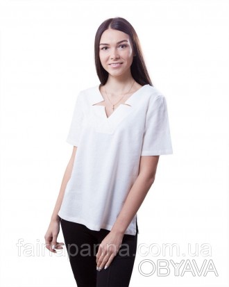 Роскошная женская футболка выполнена из натурального льна высокого качества
СОСТ. . фото 1