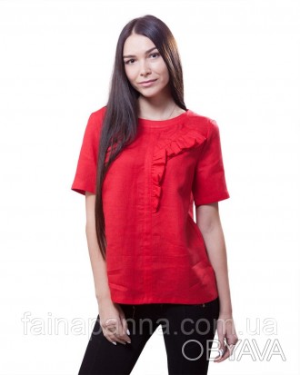 Роскошная женская рубашка выполнена из натурального 100 % льна высокого качества. . фото 1