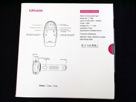 Umate T-006 фото лазерный эпилятор
Лазерный эпилятор Umate T-006 для безболезне. . фото 5