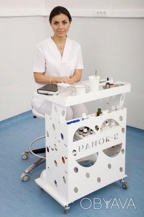 Столик медицинский ПАНОК-2 прямоугольный разработан специально для стоматологиче. . фото 1