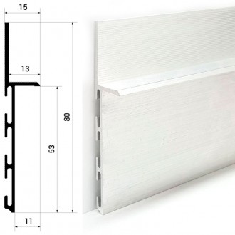 Конструкция плинтуса скрытого монтажа может состоять из нескольких комплектующих. . фото 4