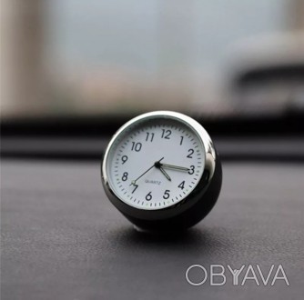 Автомобильные часы для салона авто на батарейке - БЕЛЫЙ ЦИФЕРБЛАТ