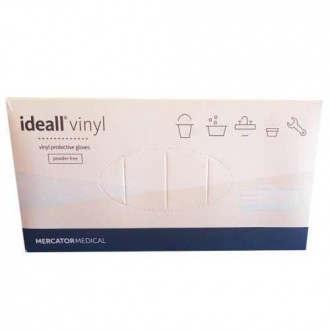 Перчатки виниловые неопудренные белые Mercator Ideall Vinyl размер M, 50 пар. Кривий Ріг. фото 1 Перчатки виниловые неопудренные белые Mercator Ideall Vinyl размер M, 50 пар. Кривий Ріг. фото 1